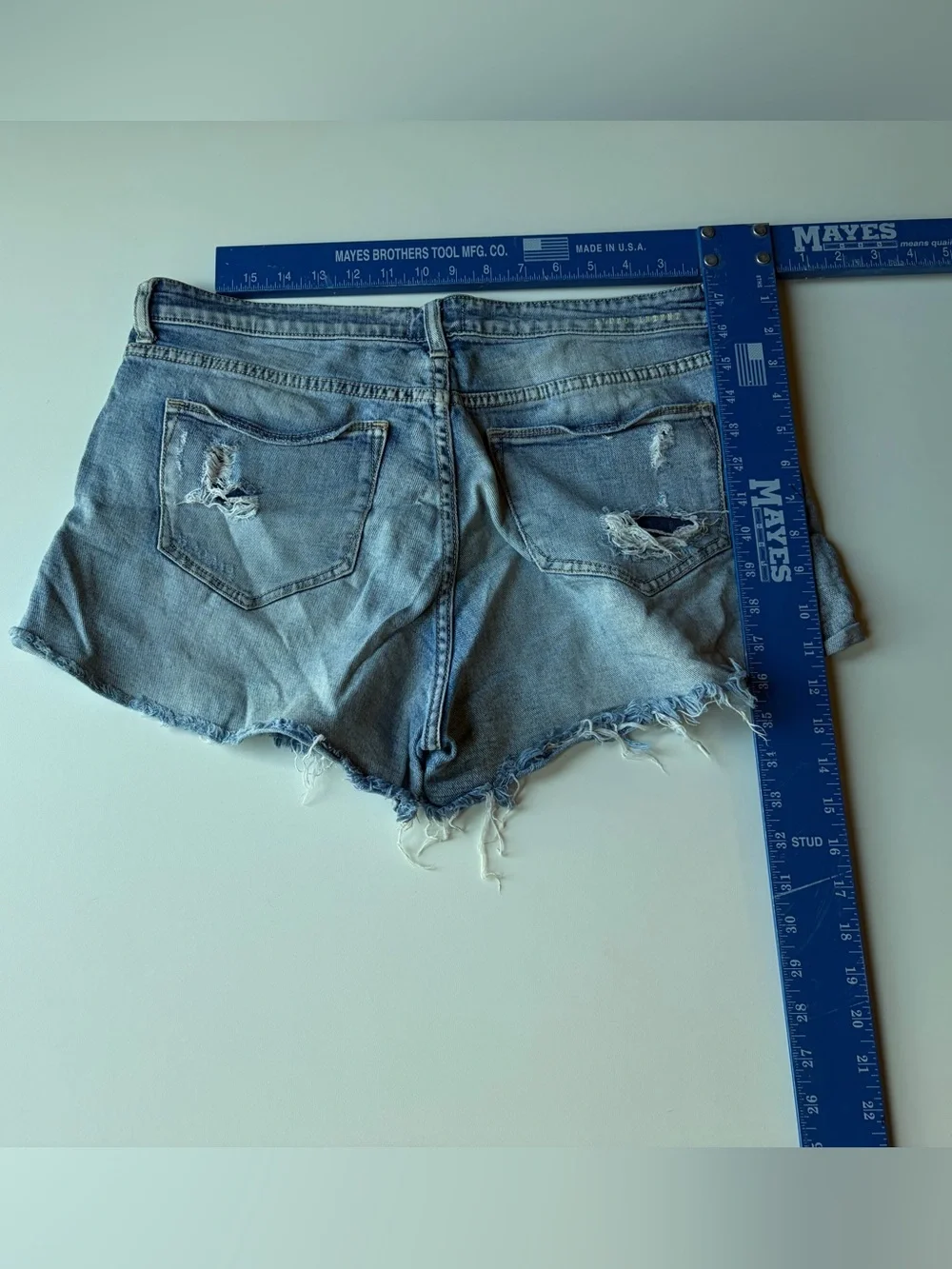Buckle Gilded Intent Light Blue Distressed Denim Cutoff Shorts